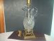 Cut Crystal Pitcher Lamp On Metal Base With Cherubs Lamps photo 9