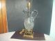 Cut Crystal Pitcher Lamp On Metal Base With Cherubs Lamps photo 1