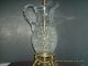 Cut Crystal Pitcher Lamp On Metal Base With Cherubs Lamps photo 3