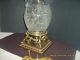Cut Crystal Pitcher Lamp On Metal Base With Cherubs Lamps photo 5