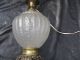 Vintage Glass Lamp With Cloth Shade Lamps photo 1