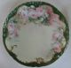 Haviland Porcelain Plates Set Painted Dessert/collector Display Green/pink Roses Plates & Chargers photo 2