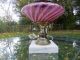 Vintage Fenton Pink Opalescent Hurricane Lamp - Handpainted Milkglass Shade Lamps photo 1