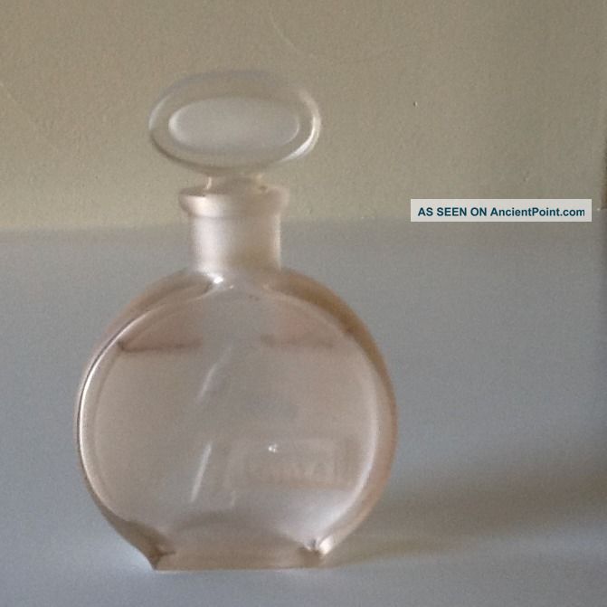 Antique Jonteel Perfume Bottle - Early 1900 ' S - Frosted Glass With Name & Bird Perfume Bottles photo