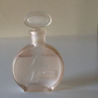 Antique Jonteel Perfume Bottle - Early 1900 ' S - Frosted Glass With Name & Bird photo
