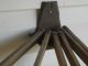 Vintage Olde Fashioned Hanging Clothes Dryer Rusty Metal Bracket Good Wood Slats Other photo 3