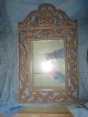 Antique Cast Iron Decorative Ornate Scrolled Wall Mirror Hanging Vintage Mirrors photo 3