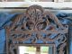 Antique Cast Iron Decorative Ornate Scrolled Wall Mirror Hanging Vintage Mirrors photo 4