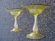 2 - Murano Art Glass Bowl Compote Sculpture Stemware By Salviati & Co.  Gold Flake Vases photo 10
