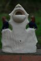 19th C.  Staffordshire Of Three Female Figurines & Birds With Watch Holder Figurines photo 9