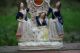 19th C.  Staffordshire Of Three Female Figurines & Birds With Watch Holder Figurines photo 2