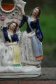 19th C.  Staffordshire Of Three Female Figurines & Birds With Watch Holder Figurines photo 4