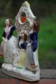 19th C.  Staffordshire Of Three Female Figurines & Birds With Watch Holder Figurines photo 7