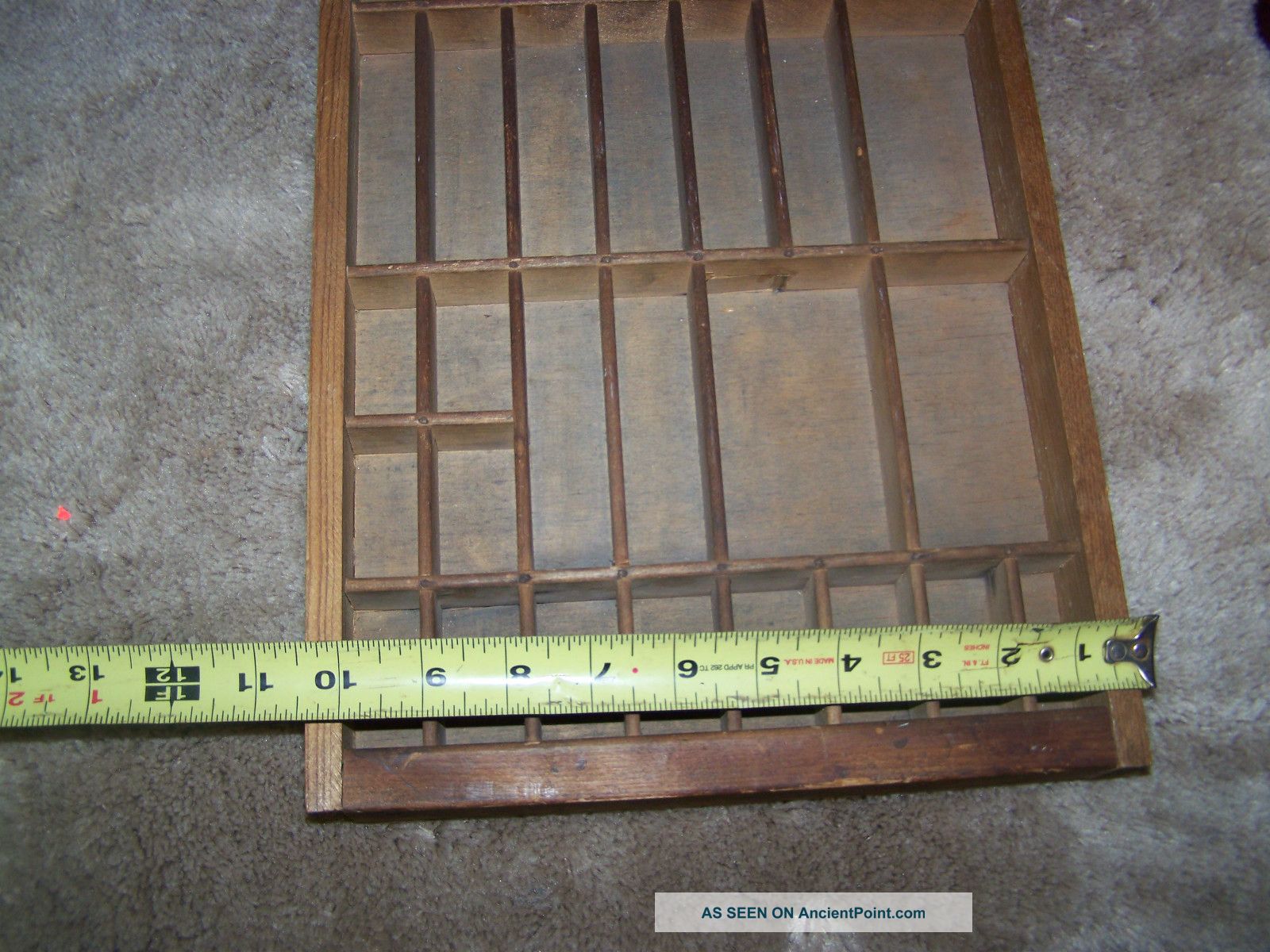 Vintage Antique Printers Drawer Type Set Keystone Tray - Shadow Box Trays photo