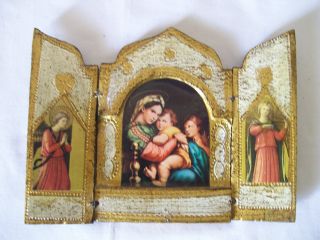 Florentine Triptych Madonna & Angels Icon photo