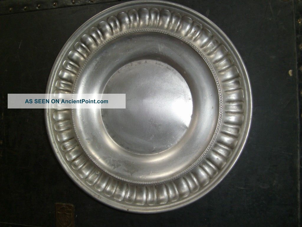 Antique Pewter Plate Italy Metalware photo