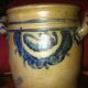 Stoneware Saltglazed Cobalt Painted Crock Jar. . . .  Signed? Jugs photo 3