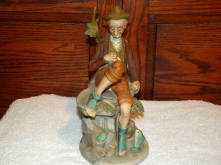 Vintage Handcrafted Hand Painted Large Art Porcelain Figurien Germany photo
