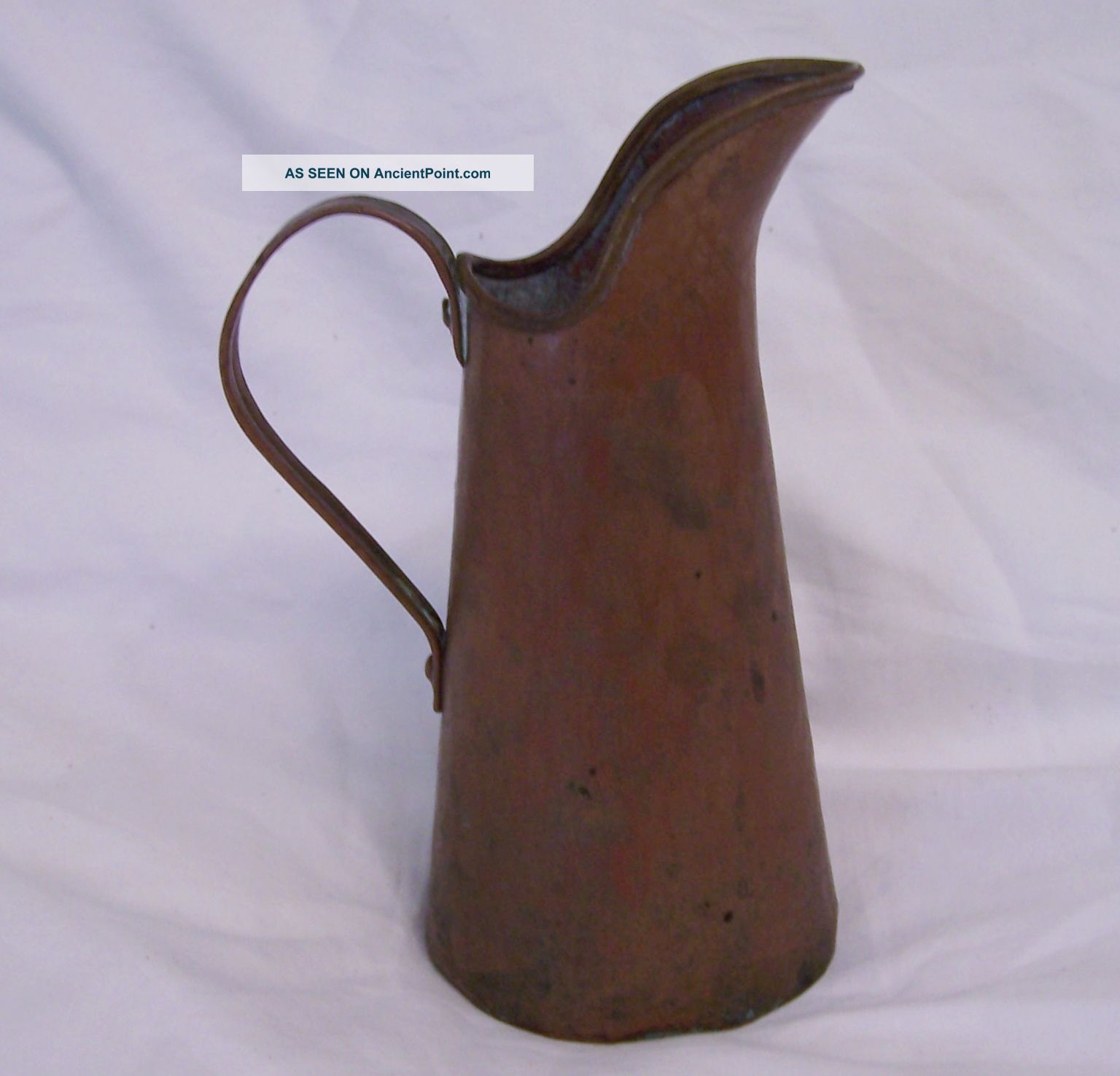 Vintage 1800 ' S Copper Cream Pitcher Metalware photo