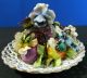 Sevres Hand Painted Porcelain Fruit Flower Bouquet Centrepiece Reticulated Plates & Chargers photo 1