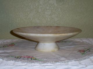 Simply Elegant Italian Alabaster Compote / Charger photo
