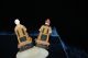 Vintage Pair Hand Painted Carved Wood Old Men And Woman Figurines Carved Figures photo 1
