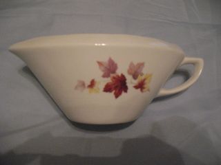 Antique Leaf Design Gravy Bowl,  Made In Usa photo