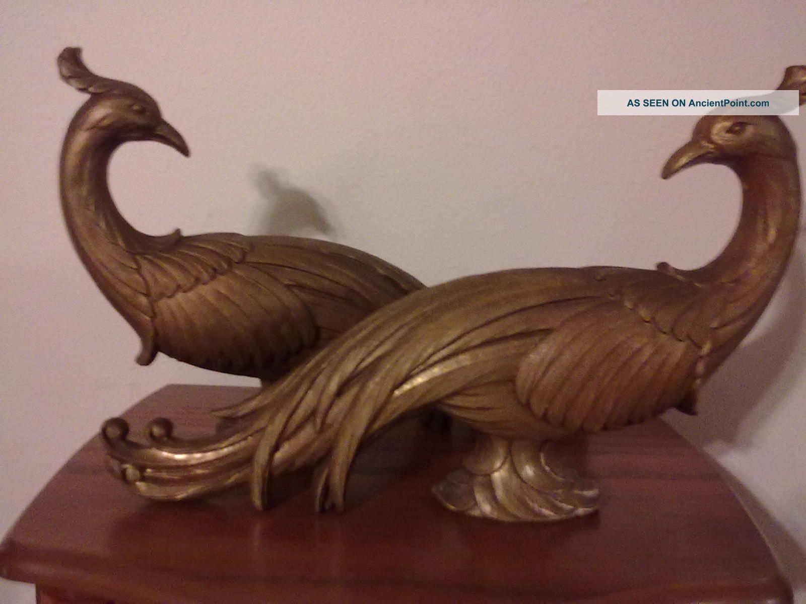 Vintage Syroco Wood Peacocks Other photo