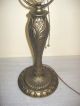 Antique Phoenix Slag Glass Lamp Base - Reverse Painted Lamp Base Lamps photo 4
