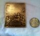 Antique Art Nouveau Bronze Plaque Prudhomme Metalware photo 3