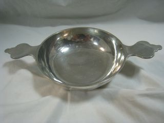 Antique/ Vintage James Yates England Hand Turned Pewter Porringer photo