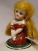 Antique German Figural Lady Trinket/powder/dresser/box/pot/jar Germany Half Doll Boxes photo 9