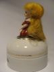 Antique German Figural Lady Trinket/powder/dresser/box/pot/jar Germany Half Doll Boxes photo 8
