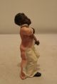 Early Porcelain Huebach Figure African American Boy Playing Banjo 4.  25 