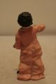 Early Porcelain Huebach Figure African American Boy Playing Banjo 4.  25 