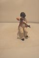 Early Porcelain Huebach Figure African American Boy Playing Banjo 4.  25 