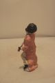 Early Porcelain Huebach Figure African American Boy Playing Banjo 4.  25 