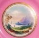 Antique English Bone China Hand Painted Romantic Scenic Set Of 6 Dessert Plates Plates & Chargers photo 9