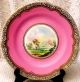 Antique English Bone China Hand Painted Romantic Scenic Set Of 6 Dessert Plates Plates & Chargers photo 1