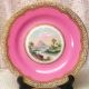 Antique English Bone China Hand Painted Romantic Scenic Set Of 6 Dessert Plates Plates & Chargers photo 3