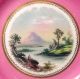 Antique English Bone China Hand Painted Romantic Scenic Set Of 6 Dessert Plates Plates & Chargers photo 4