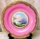 Antique English Bone China Hand Painted Romantic Scenic Set Of 6 Dessert Plates Plates & Chargers photo 8