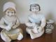 Rare Bisque Porcelain Large Piano Babies Twins Adorable Bottom Marked Kitty Cat Figurines photo 11