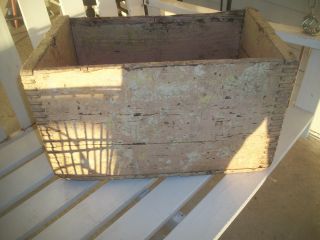 Antique Wood Crate Dove Tail Corners Vintage Old Bottle Carrier photo