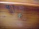 Vintage Cedar Box Brass Accents With Key And Lock 1940s Box 6x12x6 Boxes photo 1