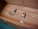 Vintage Cedar Box Brass Accents With Key And Lock 1940s Box 6x12x6 Boxes photo 3