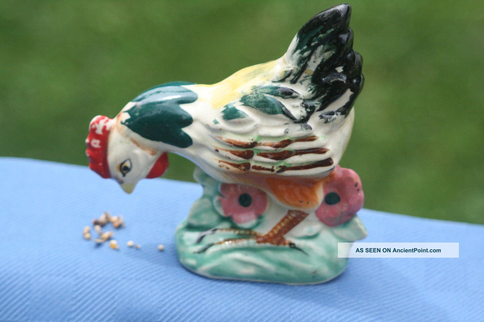 Very Old Ceramic Roostser Figurine Nicely Painted Figurines photo
