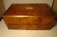 Stunnning Antique 19th C English Writing Slope Box W/ Brass Trim & Orig.  Key - Boxes photo 2