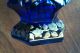 Antique Cobalt Blue Glass Gilt Decanter Cup Perfume Bottle Baccarat Moser 19th C Other photo 4