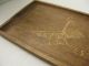 1940 ' S Wood Carved Holiday Tray,  German Other photo 1